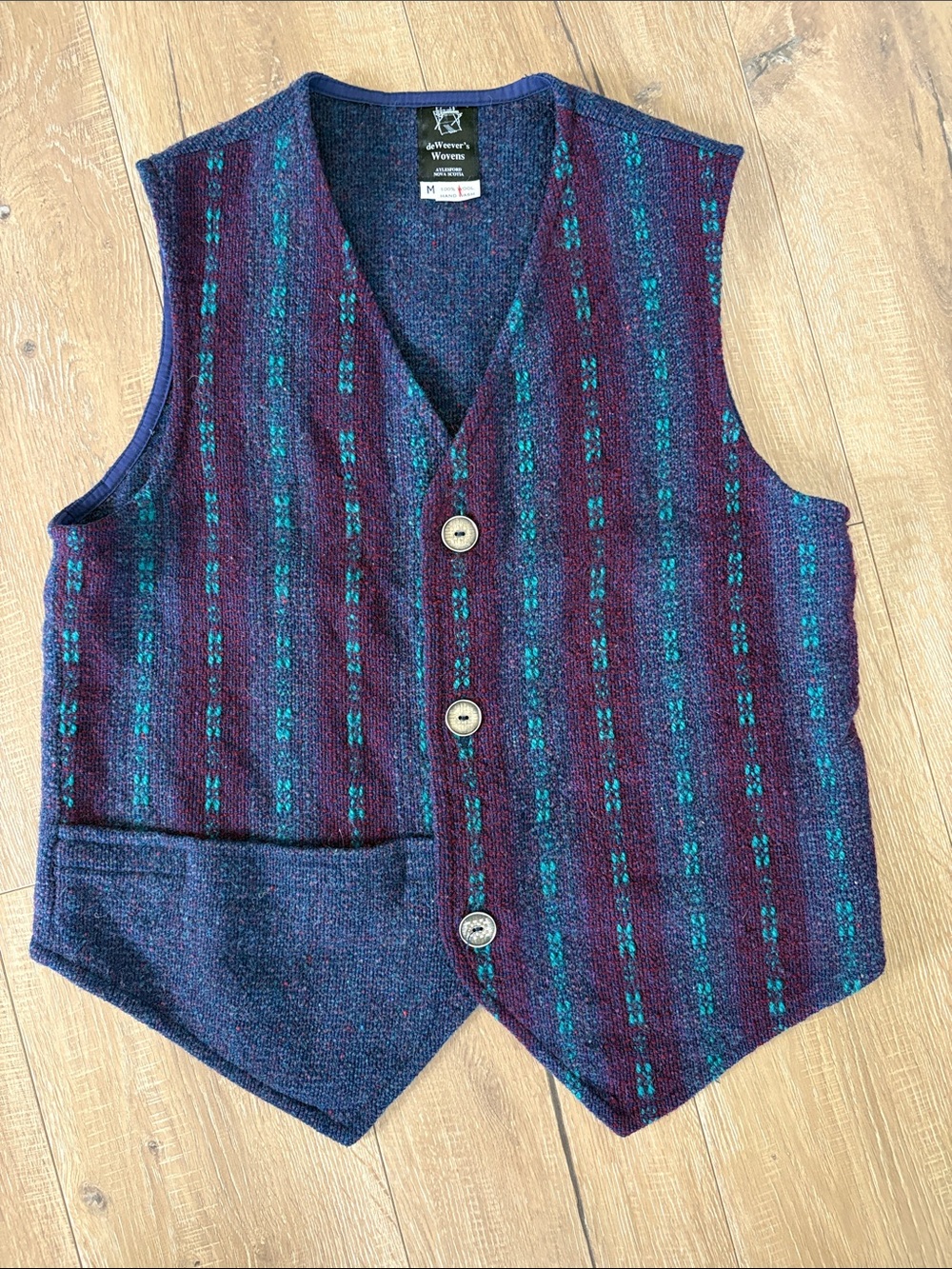 100% Wool Vest - Handmade in Canada